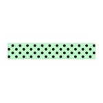 Polka Dots - Black on Mint Green Flano Scarf (Mini)