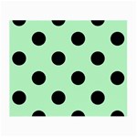 Polka Dots - Black on Mint Green Small Glasses Cloth