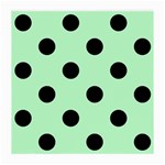 Polka Dots - Black on Mint Green Medium Glasses Cloth