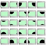 Polka Dots - Black on Mint Green 9mm Italian Charm (25 pack)