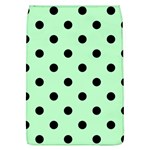 Polka Dots - Black on Mint Green Removable Flap Cover (L)