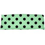Polka Dots - Black on Mint Green Body Pillow Case (Dakimakura) (One Side)