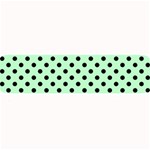 Polka Dots - Black on Mint Green Medium Bar Mat