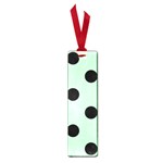 Polka Dots - Black on Mint Green Small Book Mark