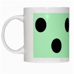 Polka Dots - Black on Mint Green Black Mug