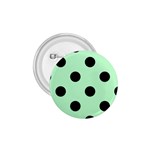Polka Dots - Black on Mint Green 1.75  Button
