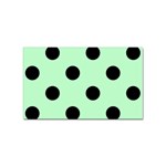 Polka Dots - Black on Mint Green Sticker Rectangular (100 pack)