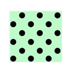 Polka Dots - Black on Mint Green Greeting Card 5  x 7 