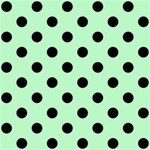 Polka Dots - Black on Mint Green ScrapBook Page 8  x 8 