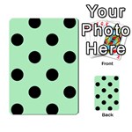Polka Dots - Black on Mint Green Multi-purpose Cards (Rectangle)