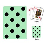 Polka Dots - Black on Mint Green Playing Cards Single Design