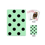 Polka Dots - Black on Mint Green Playing Cards (Mini)