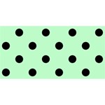 Polka Dots - Black on Mint Green YOU ARE INVITED 3D Greeting Card (8x4)