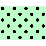 Polka Dots - Black on Mint Green Birthday Cake 3D Greeting Card (7x5)