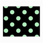 Polka Dots - Mint Green on Black Small Glasses Cloth