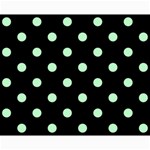 Polka Dots - Mint Green on Black Collage 8  x 10 