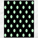 Polka Dots - Mint Green on Black Canvas 16  x 20 