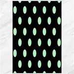 Polka Dots - Mint Green on Black Canvas 20  x 30 