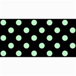 Polka Dots - Mint Green on Black 4  x 8  Photo Cards