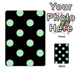 Polka Dots - Mint Green on Black Multi-purpose Cards (Rectangle)