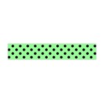 Polka Dots - Black on Light Green Flano Scarf (Mini)