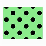 Polka Dots - Black on Light Green Small Glasses Cloth (2 Sides)