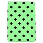 Polka Dots - Black on Light Green Removable Flap Cover (L)