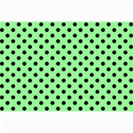 Polka Dots - Black on Light Green Collage 12  x 18 