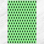 Polka Dots - Black on Light Green Canvas 24  x 36 