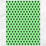 Polka Dots - Black on Light Green Canvas 36  x 48 