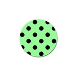 Polka Dots - Black on Light Green Golf Ball Marker (10 pack)