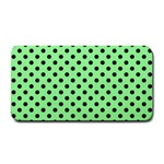 Polka Dots - Black on Light Green Medium Bar Mat
