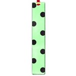 Polka Dots - Black on Light Green Large Book Mark