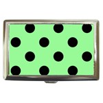 Polka Dots - Black on Light Green Cigarette Money Case