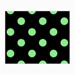 Polka Dots - Light Green on Black Small Glasses Cloth