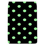 Polka Dots - Light Green on Black Removable Flap Cover (S)