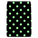 Polka Dots - Light Green on Black Removable Flap Cover (L)