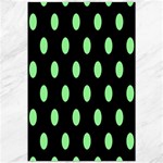 Polka Dots - Light Green on Black Canvas 20  x 30 