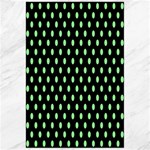 Polka Dots - Light Green on Black Canvas 24  x 36 