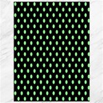 Polka Dots - Light Green on Black Canvas 36  x 48 