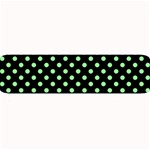 Polka Dots - Light Green on Black Medium Bar Mat