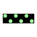 Polka Dots - Light Green on Black Sticker Bumper (100 pack)