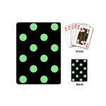 Polka Dots - Light Green on Black Playing Cards (Mini)