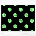 Polka Dots - Light Green on Black Jigsaw Puzzle (Rectangular)