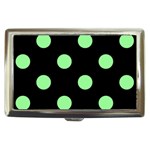 Polka Dots - Light Green on Black Cigarette Money Case