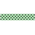 Polka Dots - Black on Celadon Green Flano Scarf (Large)