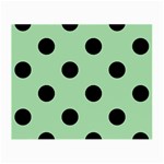 Polka Dots - Black on Celadon Green Small Glasses Cloth