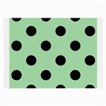 Polka Dots - Black on Celadon Green Large Glasses Cloth