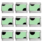 Polka Dots - Black on Celadon Green 9mm Italian Charm (9 pack)