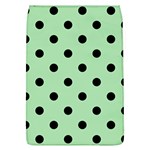 Polka Dots - Black on Celadon Green Removable Flap Cover (L)
